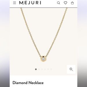 Mejuri solo diamond necklace